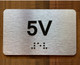 Apartment Number 5V Compliance Sign