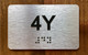 Apartment Number 4Y Compliance Sign
