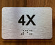 Apartment Number 4X Compliance Sign