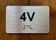 Apartment Number 4V Compliance Sign