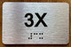 Apartment Number 3X Ada Sign