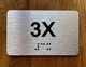 Apartment Number 3X Safety Sign