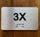 Apartment Number 3X Compliance Sign