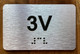 Apartment Number 3V Compliance Sign