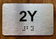 Apartment Number 2Y Ada Sign
