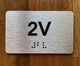 Apartment Number 2V Compliance Sign