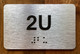 Apartment Number 2U Compliance Sign
