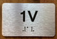 Apartment Number 1V Ada Sign