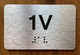 Apartment Number 1V Safety Sign
