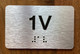 Apartment Number 1V Compliance Sign