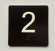 Elevator 2 Sign Elevator Jamb Plate Ada Sign