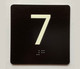 Elevator 7 Sign Elevator Jamb Plate Ada Sign