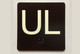 UL Sign with Raised Letters Braille Sign