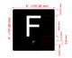 F Sign with Raised Letters Safety Sign