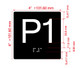 P1 Sign with Raised Letters Hpd Sign