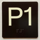 P1 Sign with Raised Letters Ada Sign