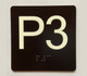 P3 Sign with Raised Letters Ada Sign