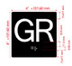 GR Sign with Raised Letters Ada Sign