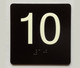 10 Sign with Raised Letters Ada Sign
