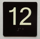 12 Sign with Raised Letters Ada Sign