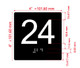 24 Sign with Raised Letters Safety Sign
