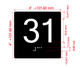31 Sign with Raised Letters Ada Sign
