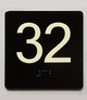 32 Sign with Raised Letters Safety Sign