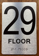Floor 30 Sign with Raised Letters Ada Sign