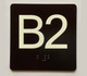 B2 Sign Elevator Jamb Plate Ada Sign