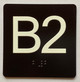 B2 Sign Elevator Jamb Plate Safety Sign