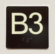 B3 Sign Elevator Jamb Plate Safety Sign