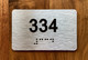 Apartment number 334 Safety Sign