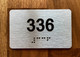 Apartment number 336 Braille Sign