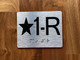 Star 1-R Elevator Jamb Plate Compliance Sign