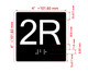 2R Elevator Jamb Plate Hpd Sign