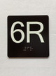 6R Elevator Jamb Plate Safety Sign