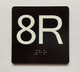 8R Elevator Jamb Plate Ada Sign