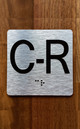 C R Elevator Jamb Plate Braille Sign