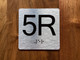 5R Elevator Jamb Plate Compliance Sign