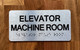 Elevator Machine Room Ada Sign