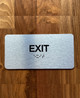 Exit With Sign with Raised Letters Safety Sign