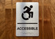 Accessible With Sign with Raised Letters Ada Sign