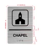 Chapel With Sign with Raised Letters Hpd Sign