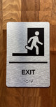 Exit Right With Symbol With Sign with Raised Letters Ada Sign