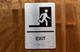 Exit Right With Symbol With Sign with Raised Letters Safety Sign