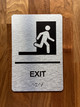 Exit Right With Symbol With Sign with Raised Letters Compliance Sign