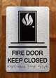 Fire Door Keep Closed With Sign with Raised Letters Compliance Sign