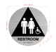 Restroom Accessible With Sign with Raised Letters Hpd Sign