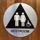 Restroom Accessible With Sign with Raised Letters Ada Sign