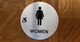 Women Restroom Accessible Sign with Raised Letters Ada Sign
